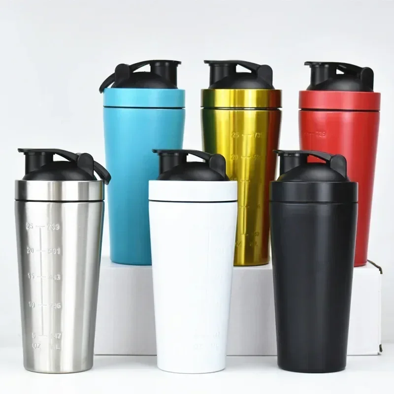 Nutrition In Fitness - Stainless Steel Protein Shaker Cup Portable