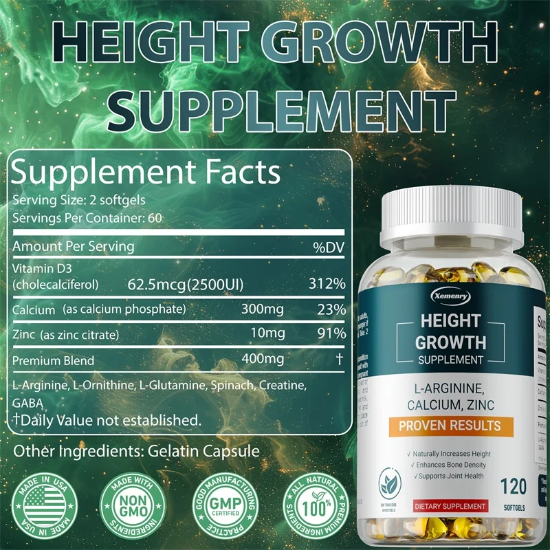 Height Growth Supplements - Su - огляд і ціна Nutrition Zinc