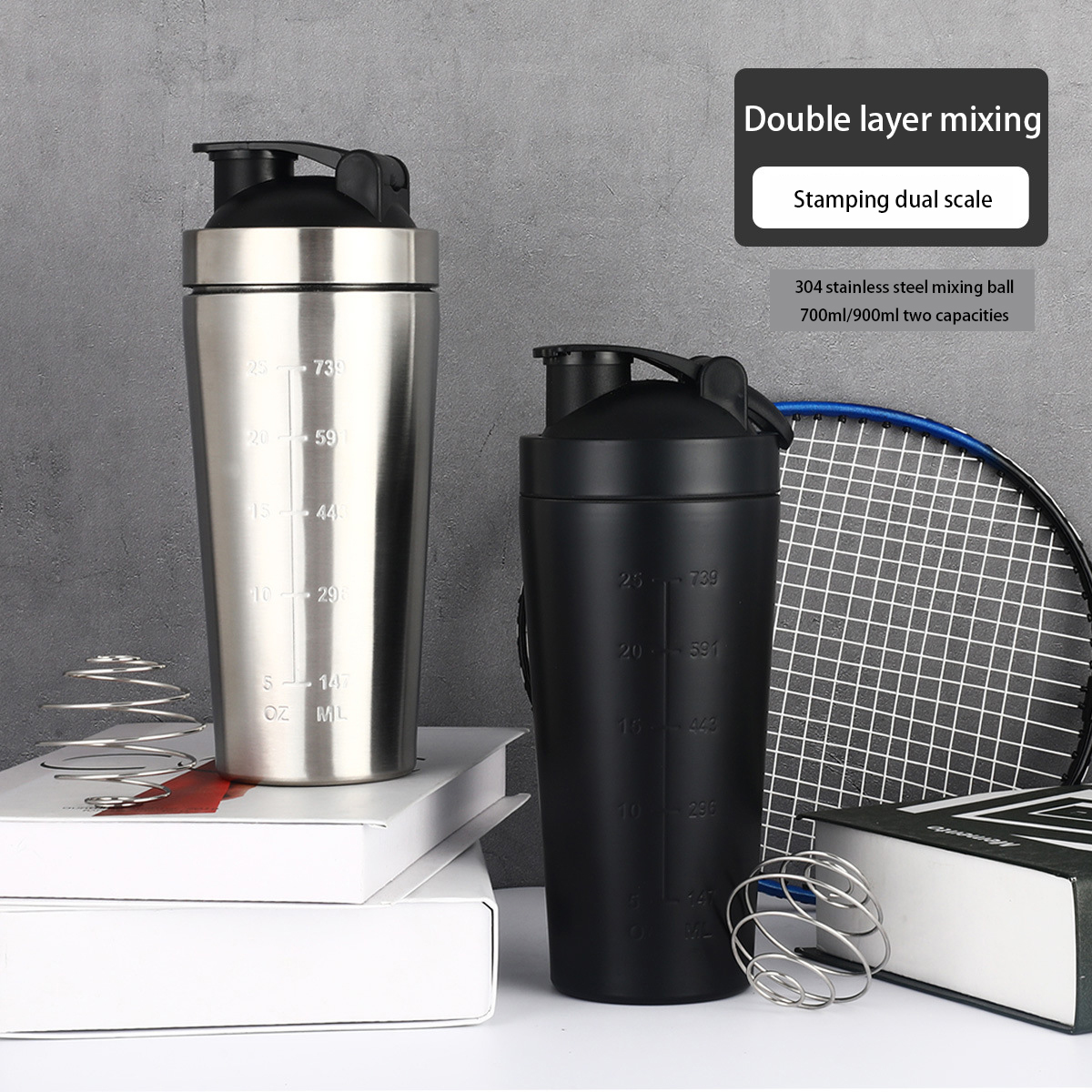 Stainless Steel Protein Shaker - огляд і ціна Fitness Nutrition Protein