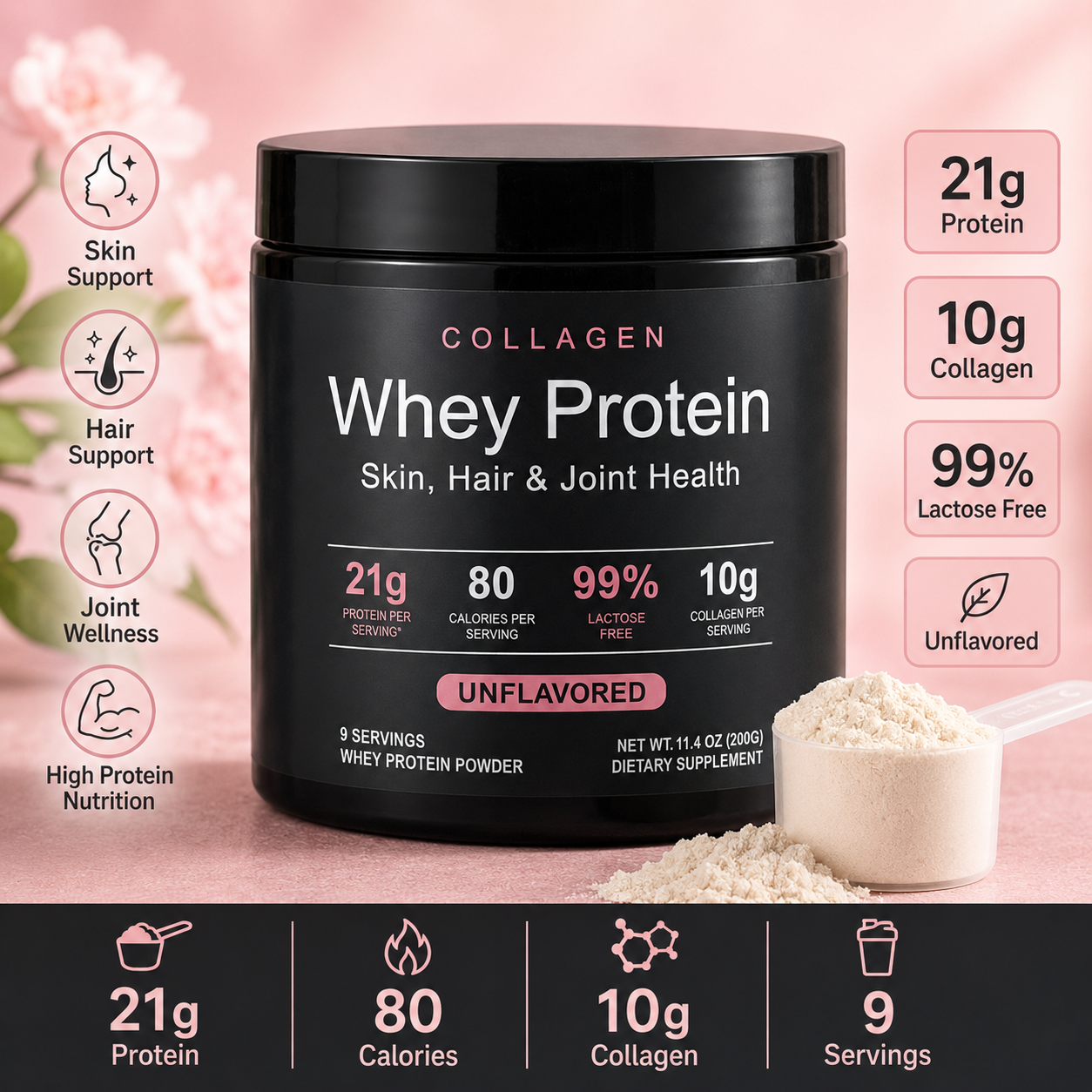 Collagen Whey Protein Powder 2 - огляд і ціна Nutrition In Fitness