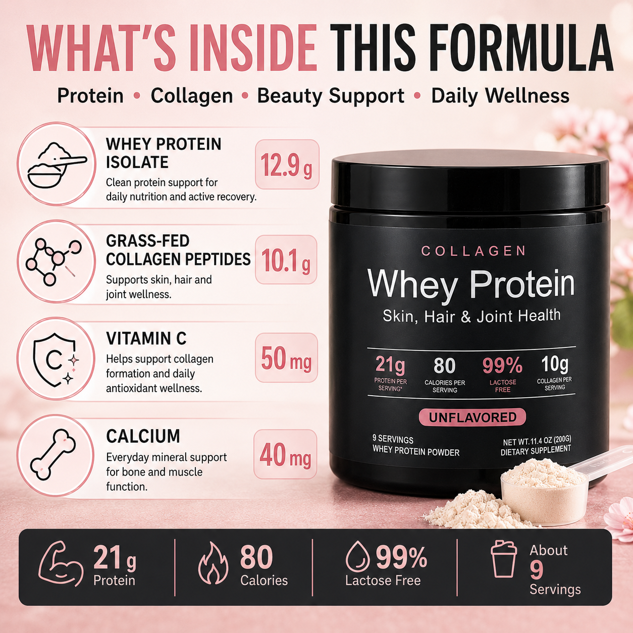 Collagen Whey Protein Powder 2 - огляд і ціна Nutrition In Fitness