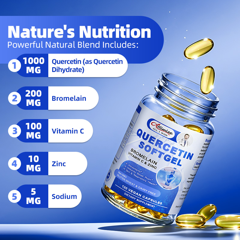 Alliwise Quercetin Softgel wit - огляд і ціна Nutrition Zinc