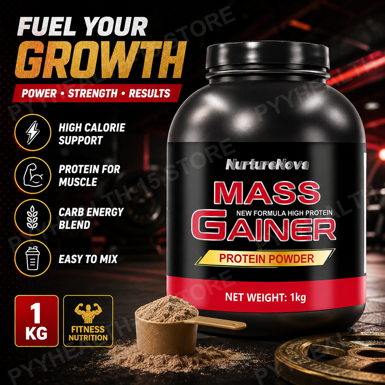 Mass Gainer Protein Powder 1kg - огляд і ціна Nutrition In Fitness