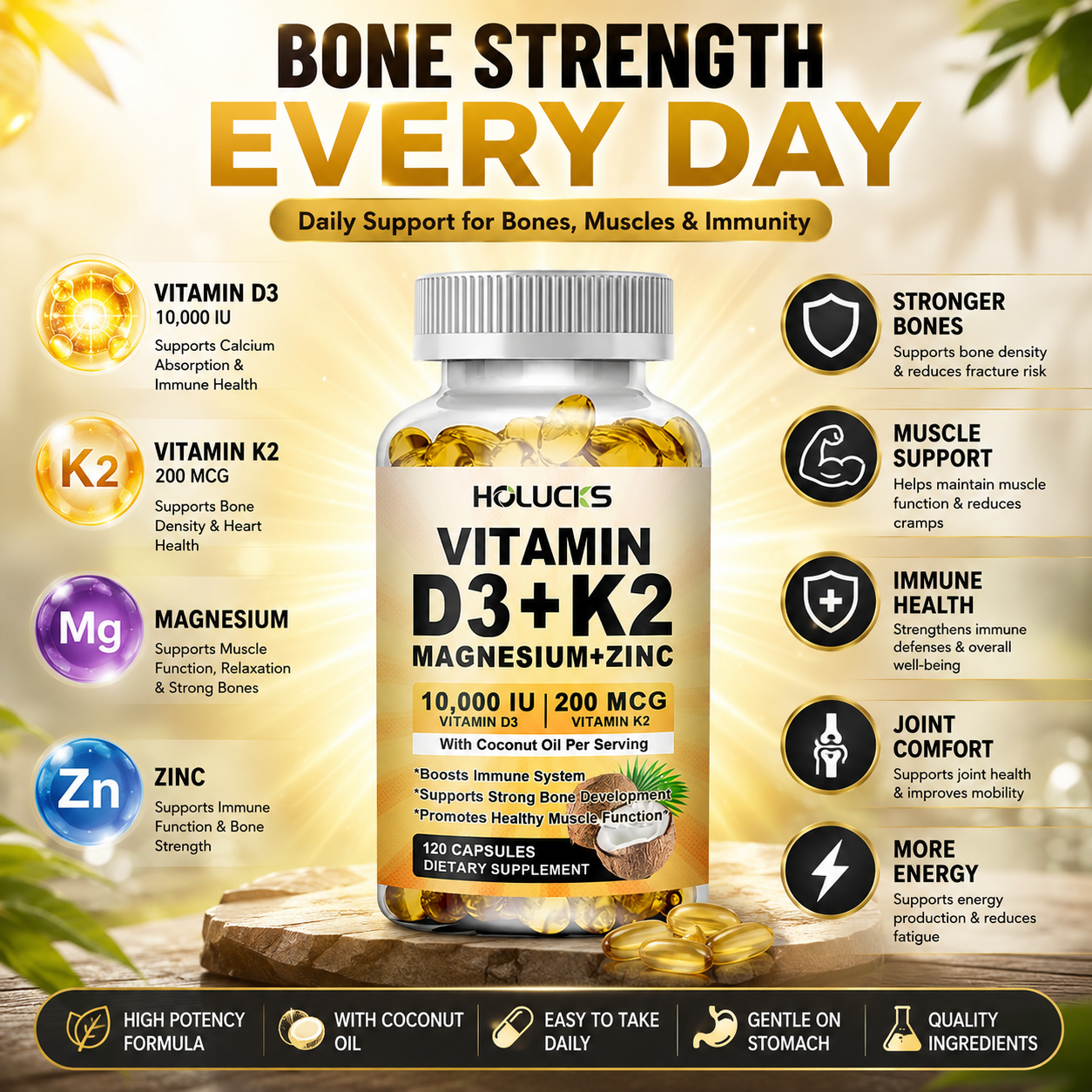 Vitamin D3 K2 Capsule, with Co - огляд і ціна Nutrition Zinc