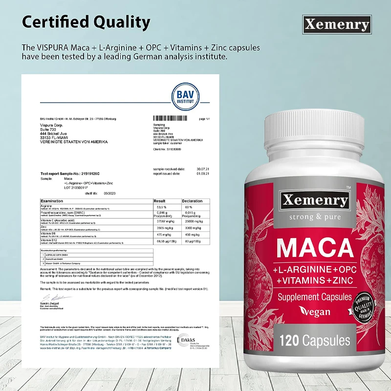 Maca Root Capsules + L-Arginin - огляд і ціна Nutrition Zinc